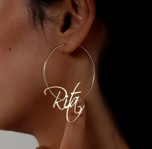 Personalized Hoop Earrings