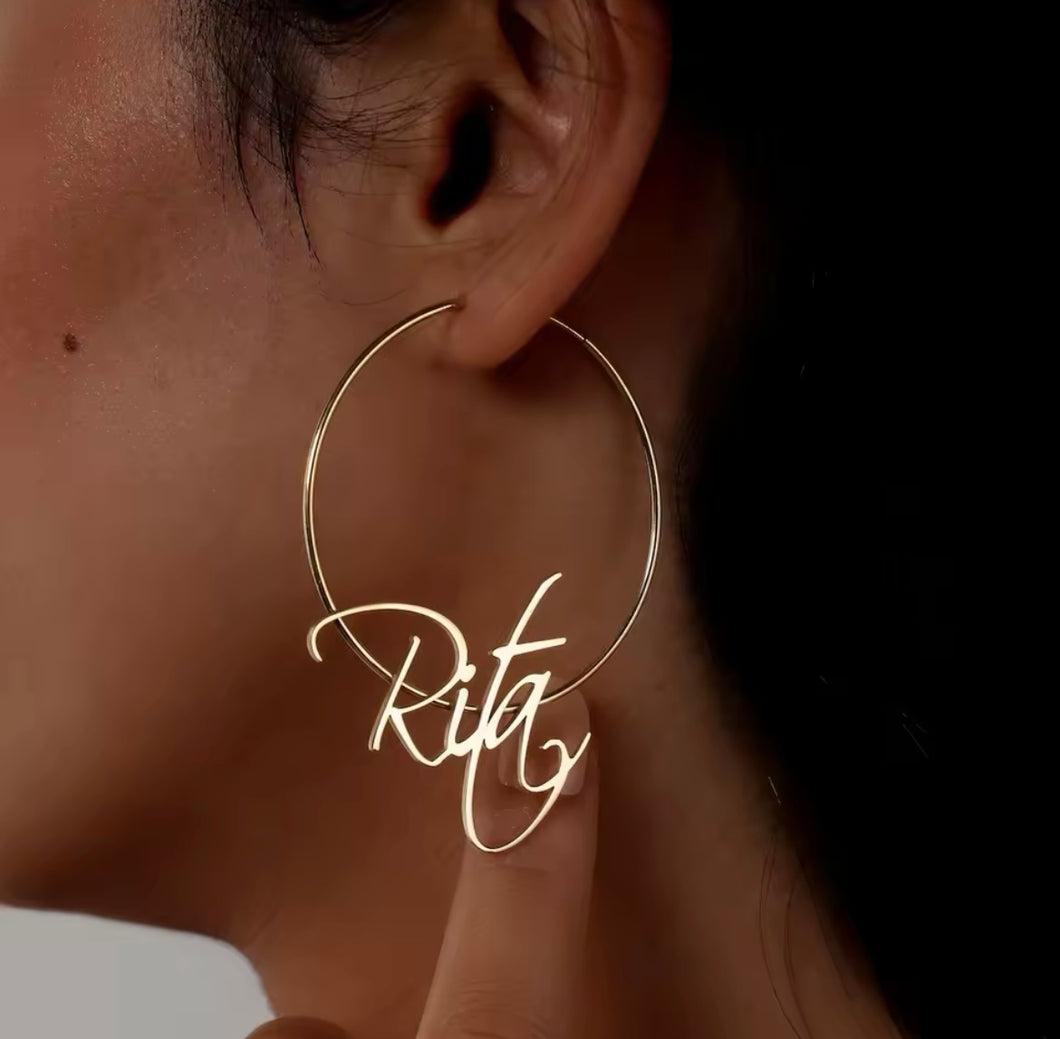 Personalized Hoop Earrings